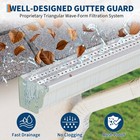Aluminum Gutter Guard 5 Inch X 50 100 200 Ft Cover Mesh Leaf Debris Protection