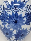 Blue White Porcelain Vase 11 75  Hand Painted Floral Chinese China