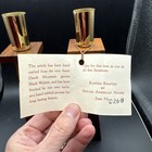Vintage Danish Modern Kustom Kraft Walnut Brass Taper Candle Holders 8    Retro