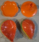 Vintage 1960s Rosalco Plastic Flower Power Orange Green Yellow Lazy Susan Mcm