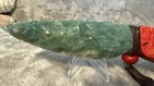 Handmade Jade Knife Wood Handle Made From Native American Artifact