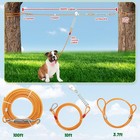 100ft Dog Tie Out Cable With 10ft Trolley Run Leash For Yard  Heavy Duty Pet Run