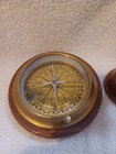 Wooden And Brass Nautical Compass   Engine Room Telegraph Marine Decor A-239
