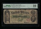 Sc 1862  5 Fr 61a Legal Tender Early Civil War Issue Spinner Sig  Pmg 10  405 