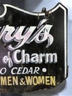Mary s Hour Of Charm Styling Sign  Vintage 2 Sided Plywood Advertising Sign 