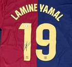 Fc Barcelona Lamine Yamal Signed Soccer Jersey Bas Beckett Witnessed Long Sleeve