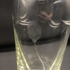 Vase Clear Glass Tapered Top Vase With Etched Flower   Cut Stems 7 75    Tall