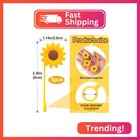 Joez Wonderful 5pcs Sunflower Straw Toppers 8mm  Reusable Silicone Straw Covers