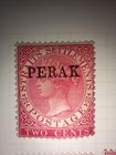 Perak Malaya Qv Overprints 1c Surcharges   3c Elephant Mh Used Stamp Album Page