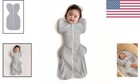 Swaddle Up Baby Sleep Sack - Self-soothing Design  Gray  Small  8-13 Lbs 
