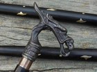 Vintage Antique Victorian Dragon Designer Handle Wooden Walking Stick Cane Gift