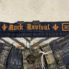 Rock Revival Ayaan Biker Straight Stretch Denim Jeans New Mens 32x33 Dark Wash