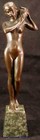 Bronze Nude Water Carrier Girl   Lady Classic And Well Done Nice Patina