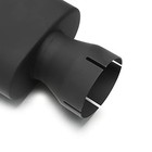  Square Exhaust Tip 3  Inlet  Black Coating Rectangle 3 0inch Black Coated