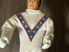 Vtg 1972 Ideal Toys 7  Evel Knievel Bendy Bendable Action Figure White Jumpsuit