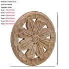 Vintage Flower Wood Carved Unpainted Oak Carved Applique Furniture Decoration