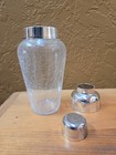 Vintage Cocktail Shaker With Crackle Glass Finish  Ca   1930s