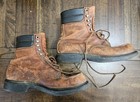 Vintage Red Wing 404 Supersole Moc Toe Work Boots Brown Leather Usa Mens Sz 10ee