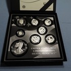 2018 S United States Mint 8 Coin Limited Edition Silver Proof Set W  Box   Coa