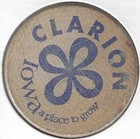 1970  Clarion Iowa Coin Show  5   Token  Wooden Nickel