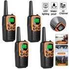 6pack Long Range 100 Mile Walkie Talkie Two Way Radio Charge Headset Waterproof