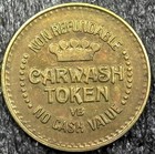 Clear Water Car Wash - No Cash Value Car Wash Token 27mm  c1798 