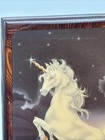 Vintage Unicorn Wall Art Terraro Signed Wood Plaque Fantasy 9 x6 -euc
