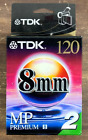 Tdk 8mm Mp 120 Premium 2-pack Camcorder Cassette Tapes P6-120mpl2 New Sealed