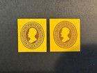 Us Scott   U 80 X 2  Mint  1 W thin Cut Square 2026 Scott Catalogue Value   16 0