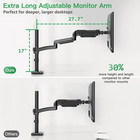 Single Long Monitor Arm  13 To 32 Inch Computer Monitor Desk Mount  Extra Long A