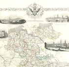 Germany Map By Tallis   Rapkin Original  Colour Vignettes Fine Engraved C1851