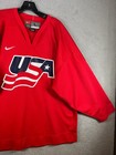 Vintage Nike Team Usa Hockey Jersey Men   s Large Red Winter Olympics 2002 Y2k