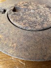 Antique Cast Iron Wood Stove 2 Piece Eye Burner Cover  Lid Vintage 8 1 4   