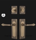 Nostalgic Warehouse Mission Entry Set Fleur Lever Antique Brass Handle dead Bolt