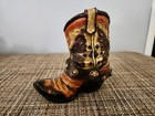 Western Cowboy Decorative Boot Figurine mini Vase  Pen Holder Or Toothpicks