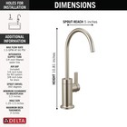 Delta Dwq4001002-ss Dispenser Faucet For Reverse Osmosis Water Filter System