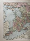 1893 Ontario With Insets Of Montreal   Toronto Antique Map By G w  Bacon