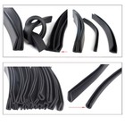 Rubber Sealing Strip U-shape Round   Flat Corner Banding Sound Insulation Black
