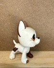 Littlest Pet Shop   Lps  750 Great Dane   White And Brown   Teardrop Brown Eyes