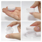 1000 Pieces 3 Gram 3ml White Plastic Makeup Cosmetic Salve Sample Jar Containers