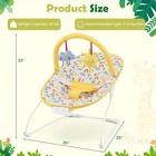 Portable Baby Bouncer Infant Rocker With Removable Toys Bar Music 3-point