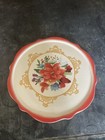 Pioneer Woman Winter Bouquet Holiday Cake Plate Polka Dot Glass Dome