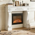 Modern Fireplace Mantel Freestanding Fireplace Surround For Electric Fireplaces