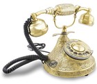 Old Rotary Dial Antique Style Telephone Brass Phone Desk Home Decor Office Gifts