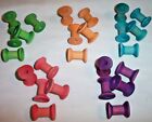 25 Colored Parrot Bird Toy Parts Wood Spools 1-1 8  Wood Hourglass Spools  