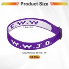 12pcs  W w j d Bracelets Christian Gifts Wristbands Purple
