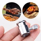 Wsdmavis 2pcs Iron Grill Bushing Rotisserie Roller Easy Clean Spit Rod Silver