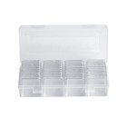 40pcs Square Clear Coin Display Boxes Storage Holder Collection Container Case