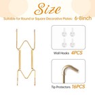 4 Pack Plate Hangers For The Wall  Suitable For 6-8 Inch Art Plate  Stainless