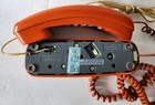 Vintage Western Electric Bell Trimline Desk Push Button Phone Rust Orange Nice 